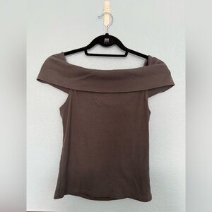 Hollister Off-Shoulder Gray Top